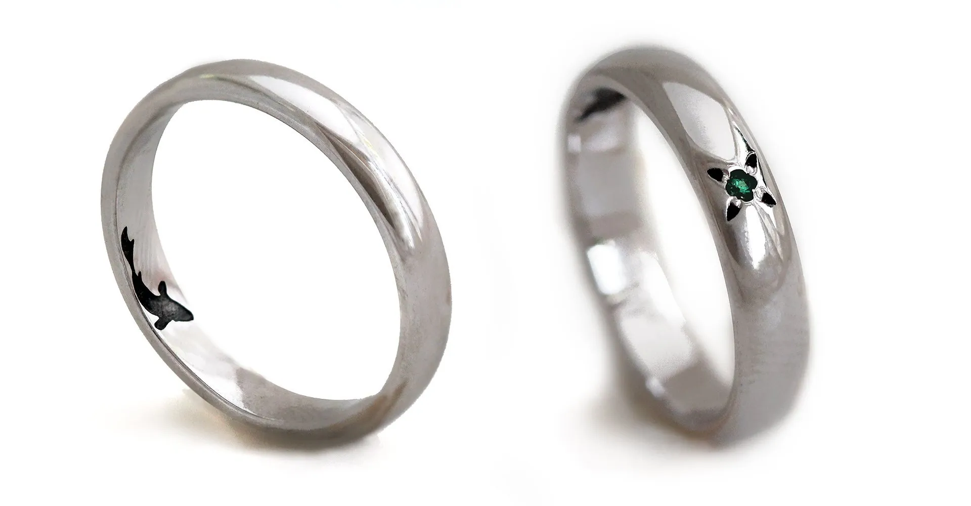 Fishing wedding bands - promise rings couples