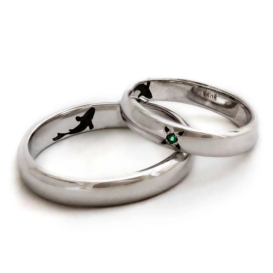 Fishing wedding bands - promise rings couples