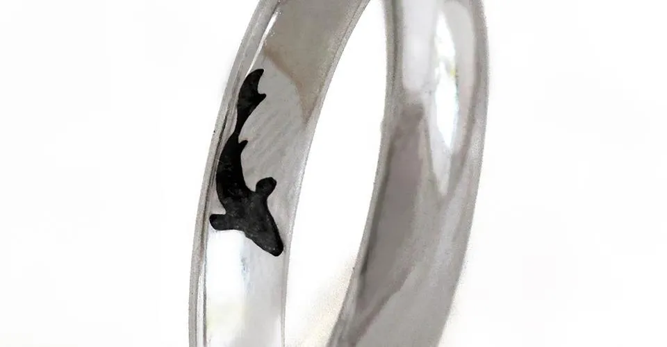 Fishing wedding bands - promise rings couples
