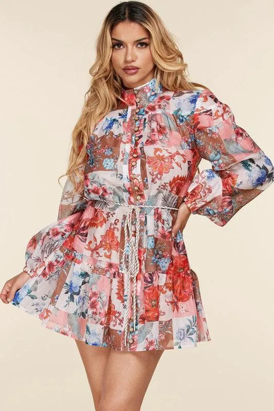 Floral mini dress