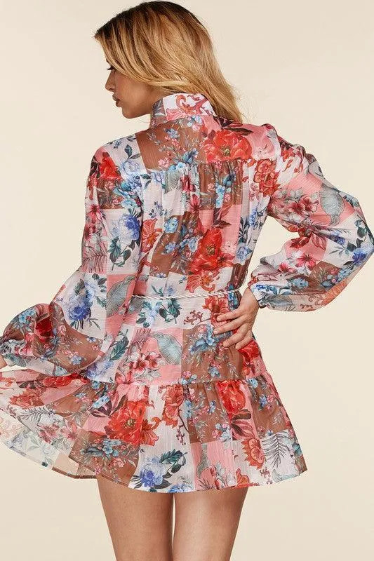 Floral mini dress