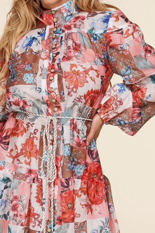 Floral mini dress