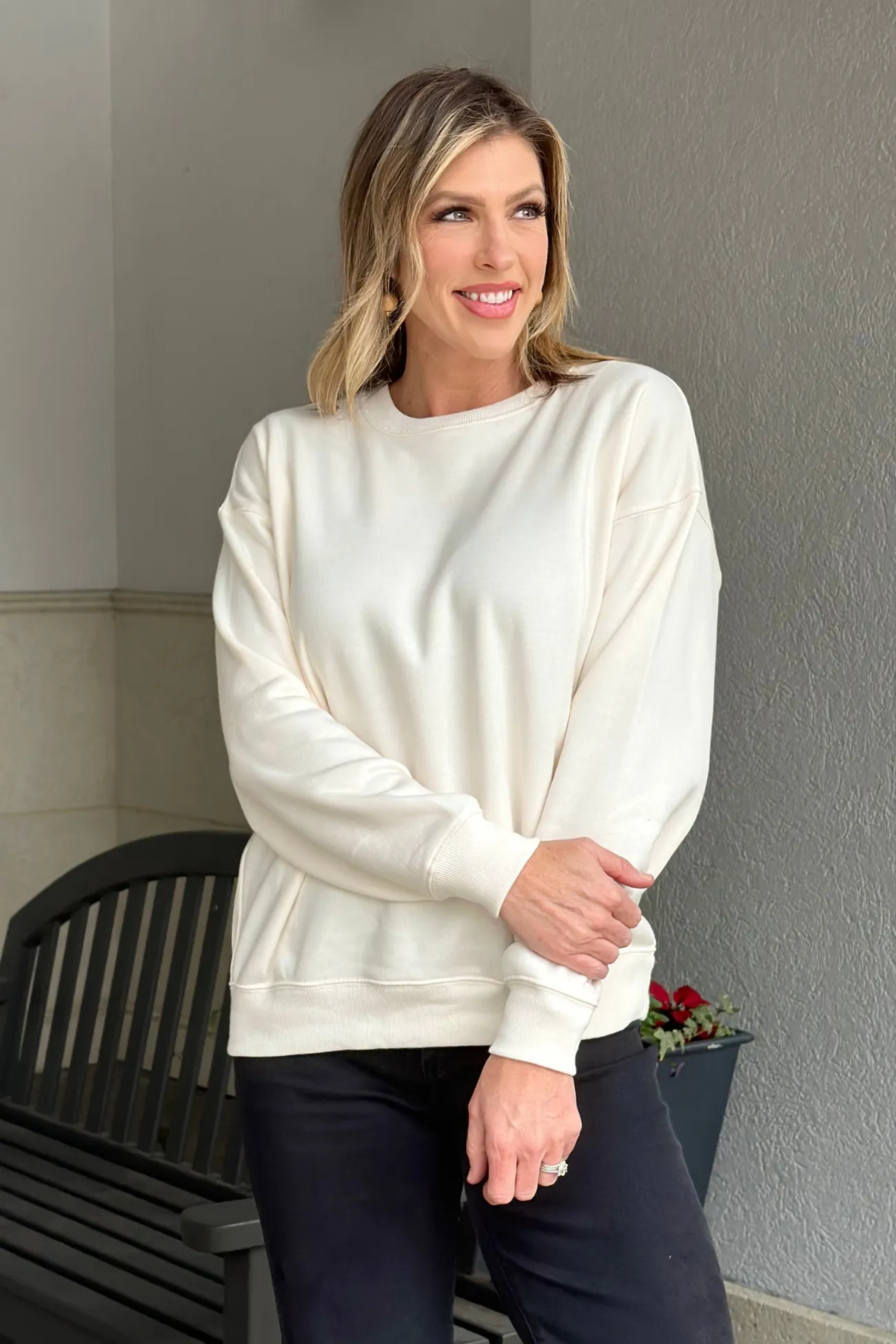 For All The Right Seasons Pullover-Cream