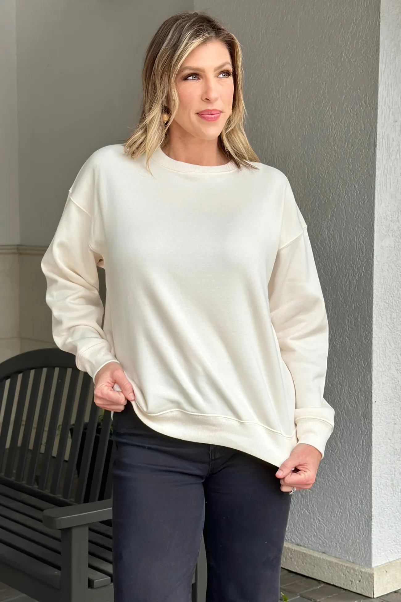For All The Right Seasons Pullover-Cream
