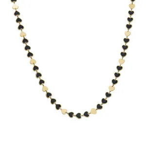 Forever Heart Necklace/ Black Onyx