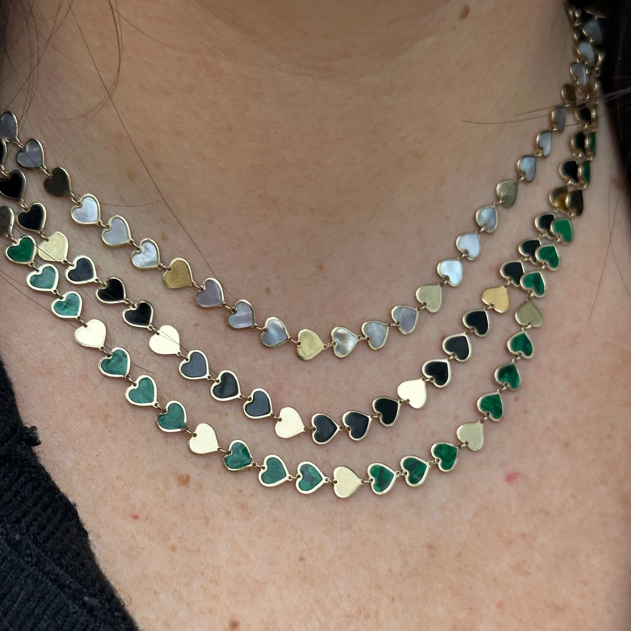 Forever Heart Necklace/ Black Onyx