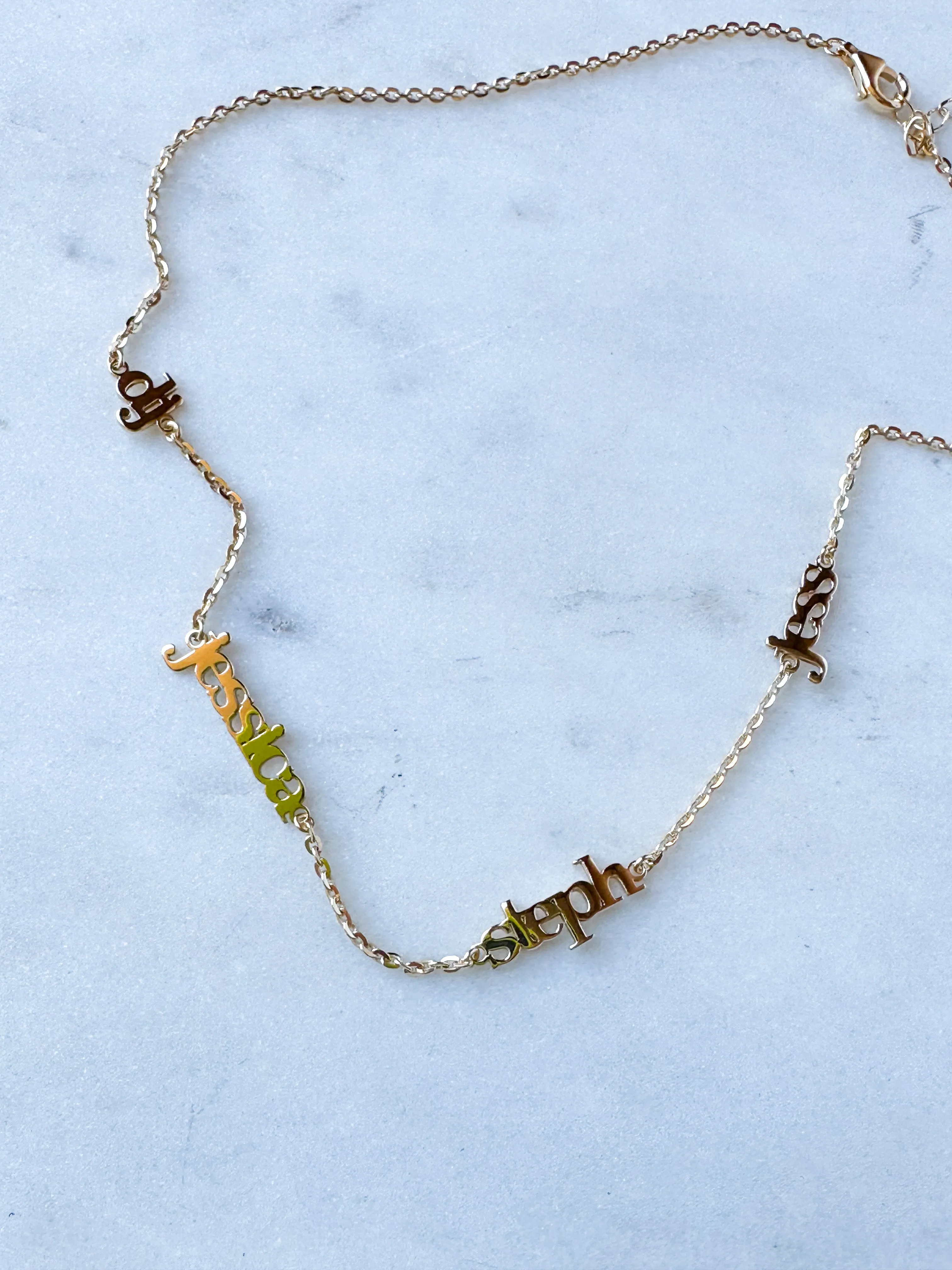 Four Name Necklace