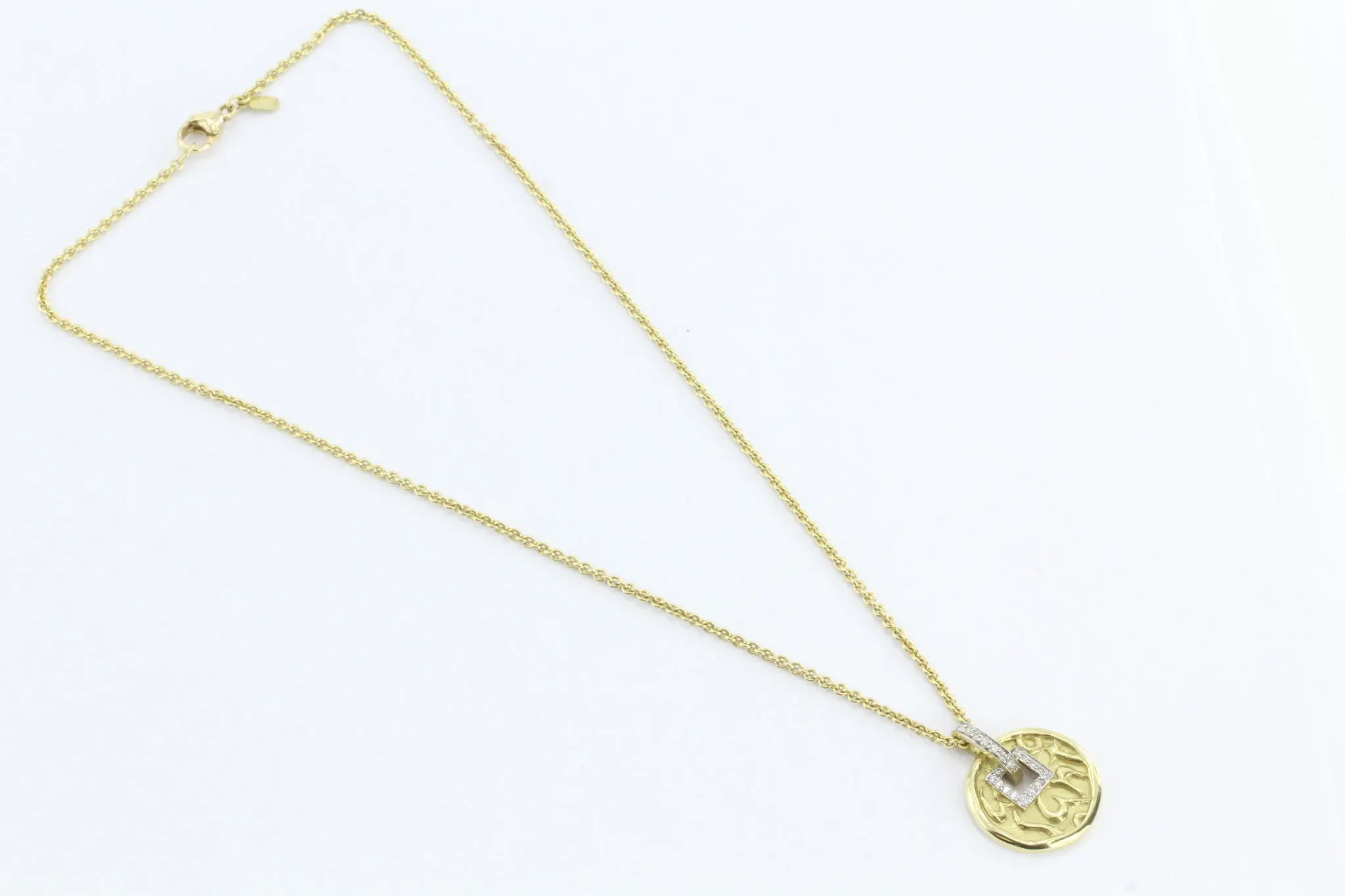 From the Love of life collection Rare SEIDENGANG 18k solid gold diamond love, health, happiness charm necklace.   Model # CL465