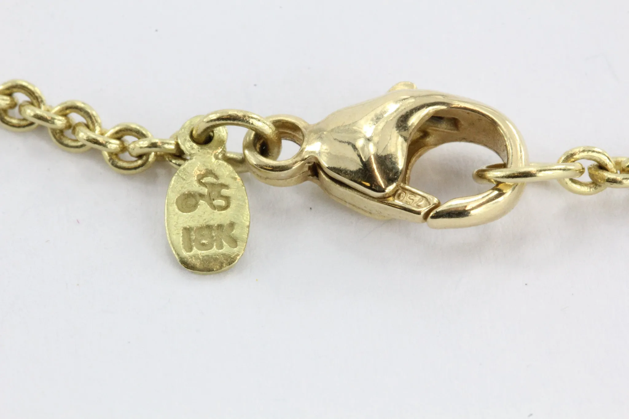From the Love of life collection Rare SEIDENGANG 18k solid gold diamond love, health, happiness charm necklace.   Model # CL465