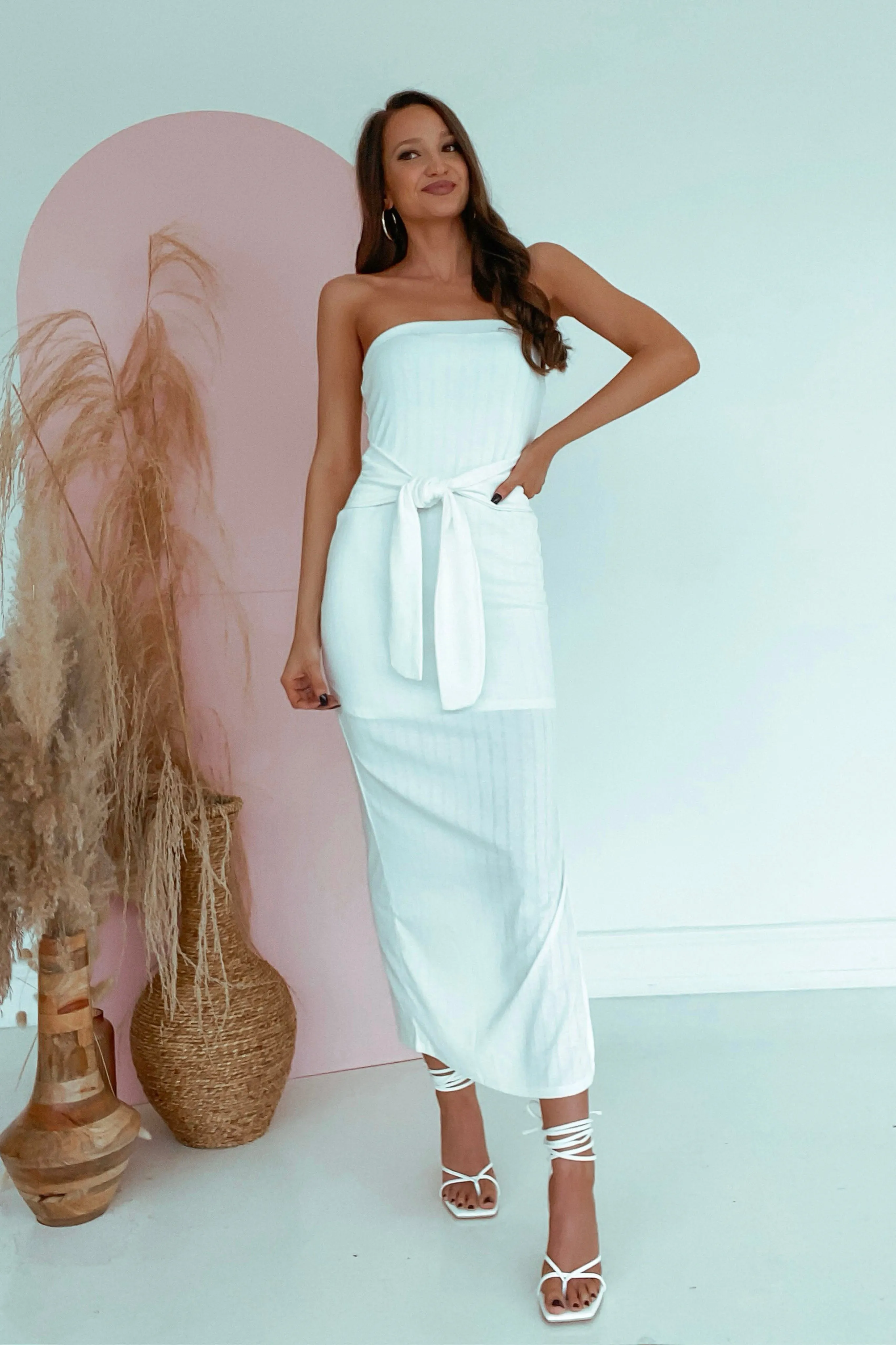 Front Tie Midi Dress