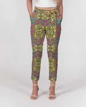 Fun African Print Women's Belted Tapered Pants