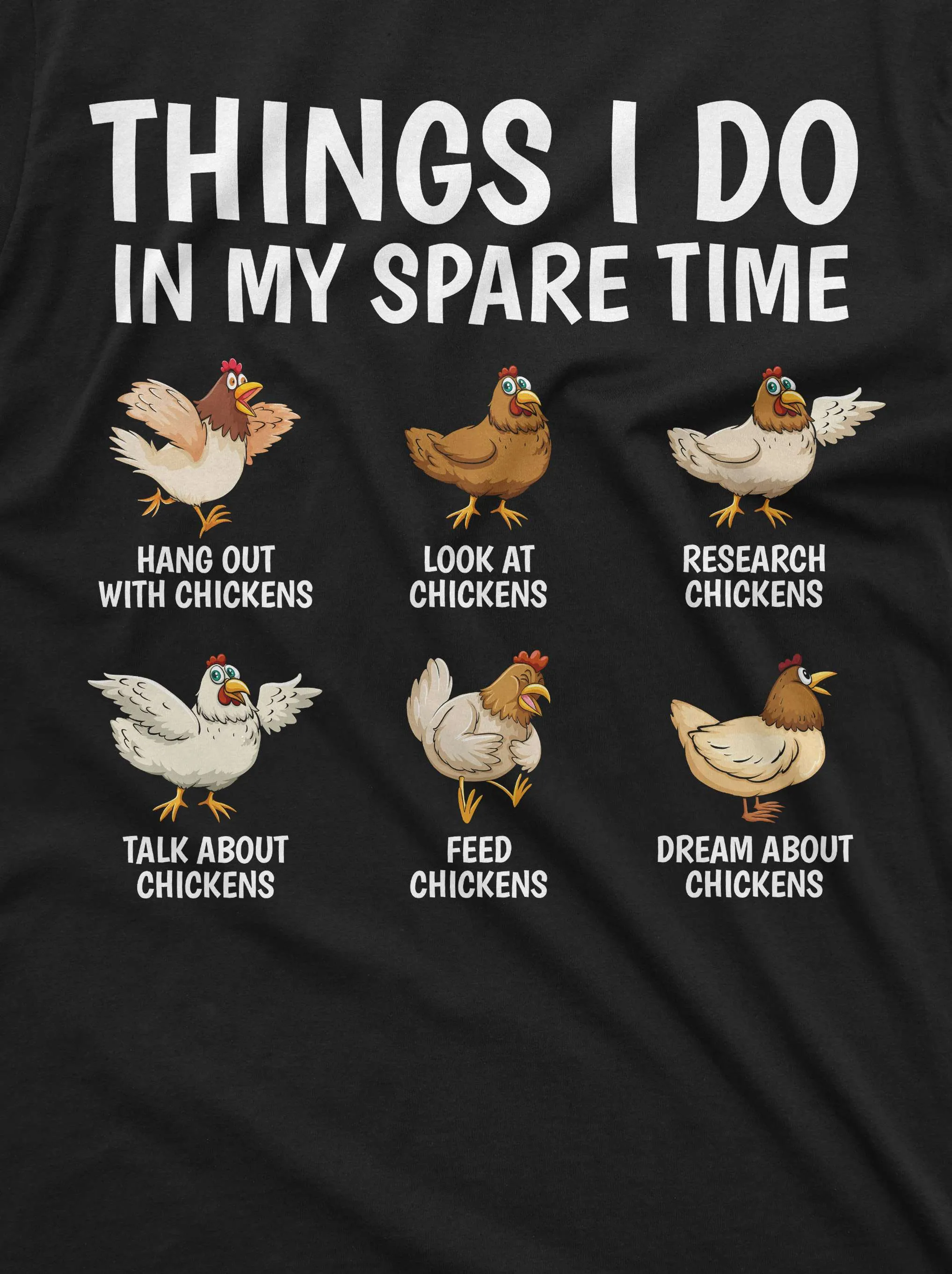 funny farming farmer tshirt things I do in my spare time chickens animal lover tee shirt
