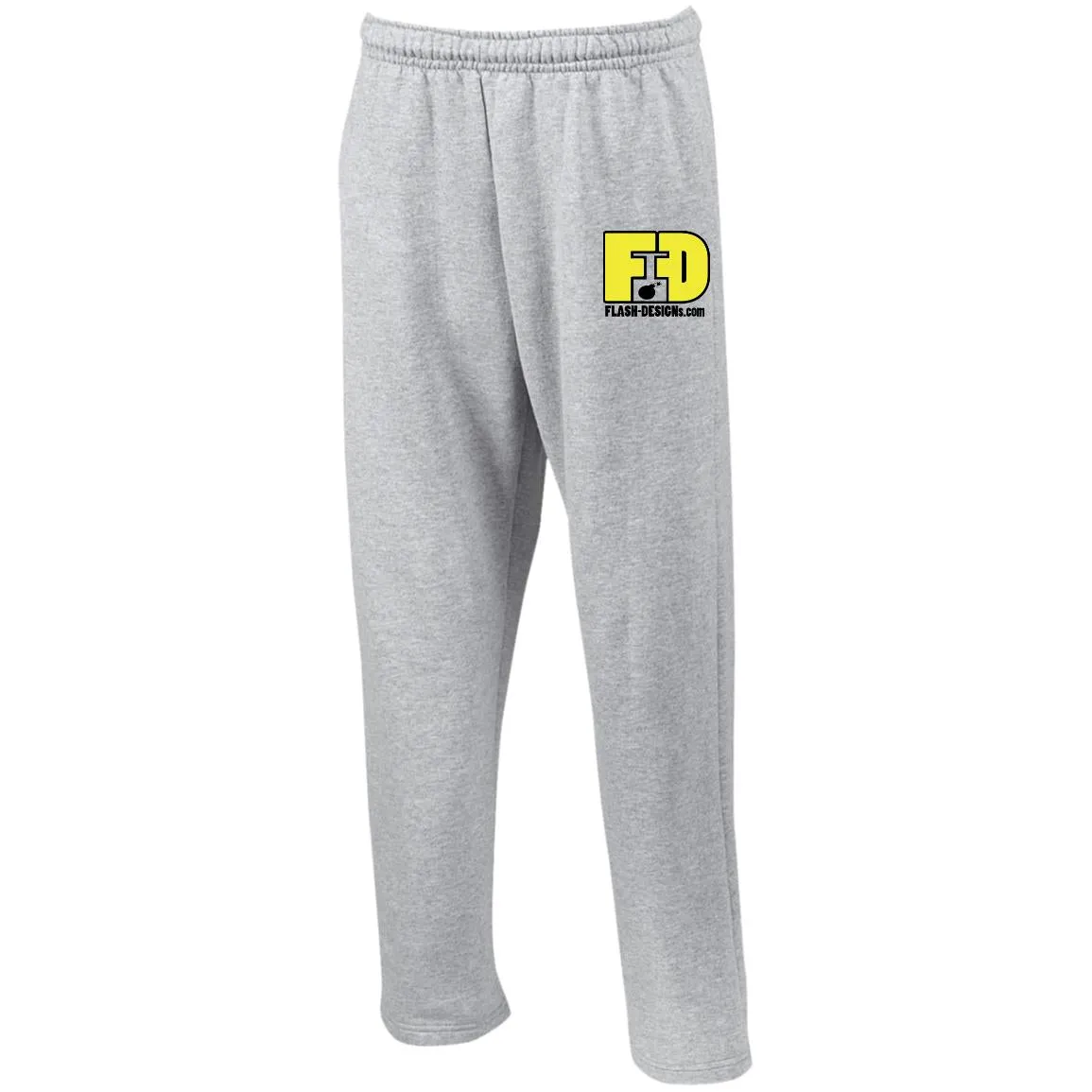 G123 Open Bottom Sweatpants with Pockets