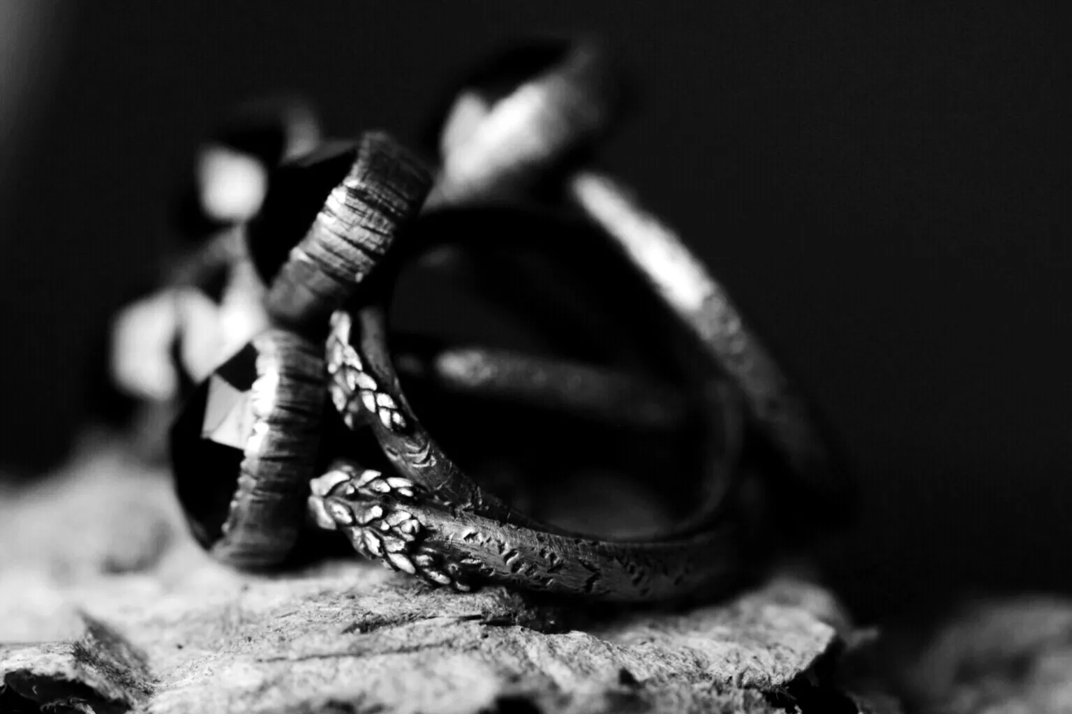 Garnet Fern Rings