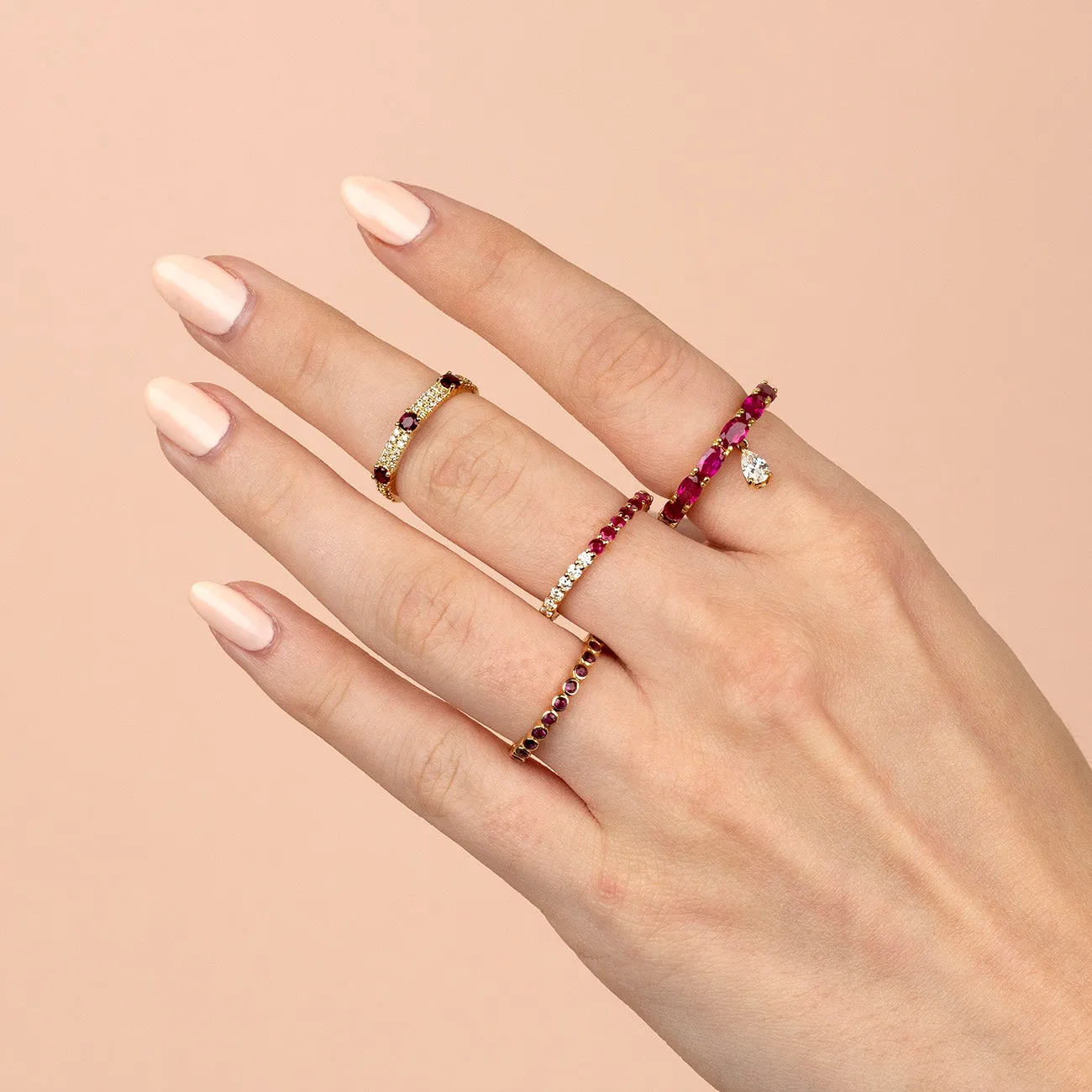 Gemstone Bezel Ring 14K