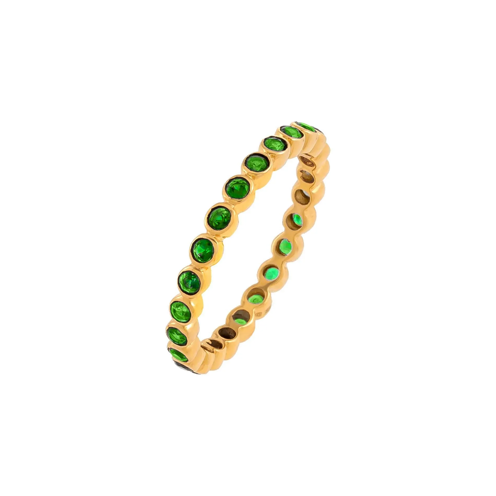 Gemstone Bezel Ring 14K