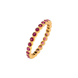 Gemstone Bezel Ring 14K