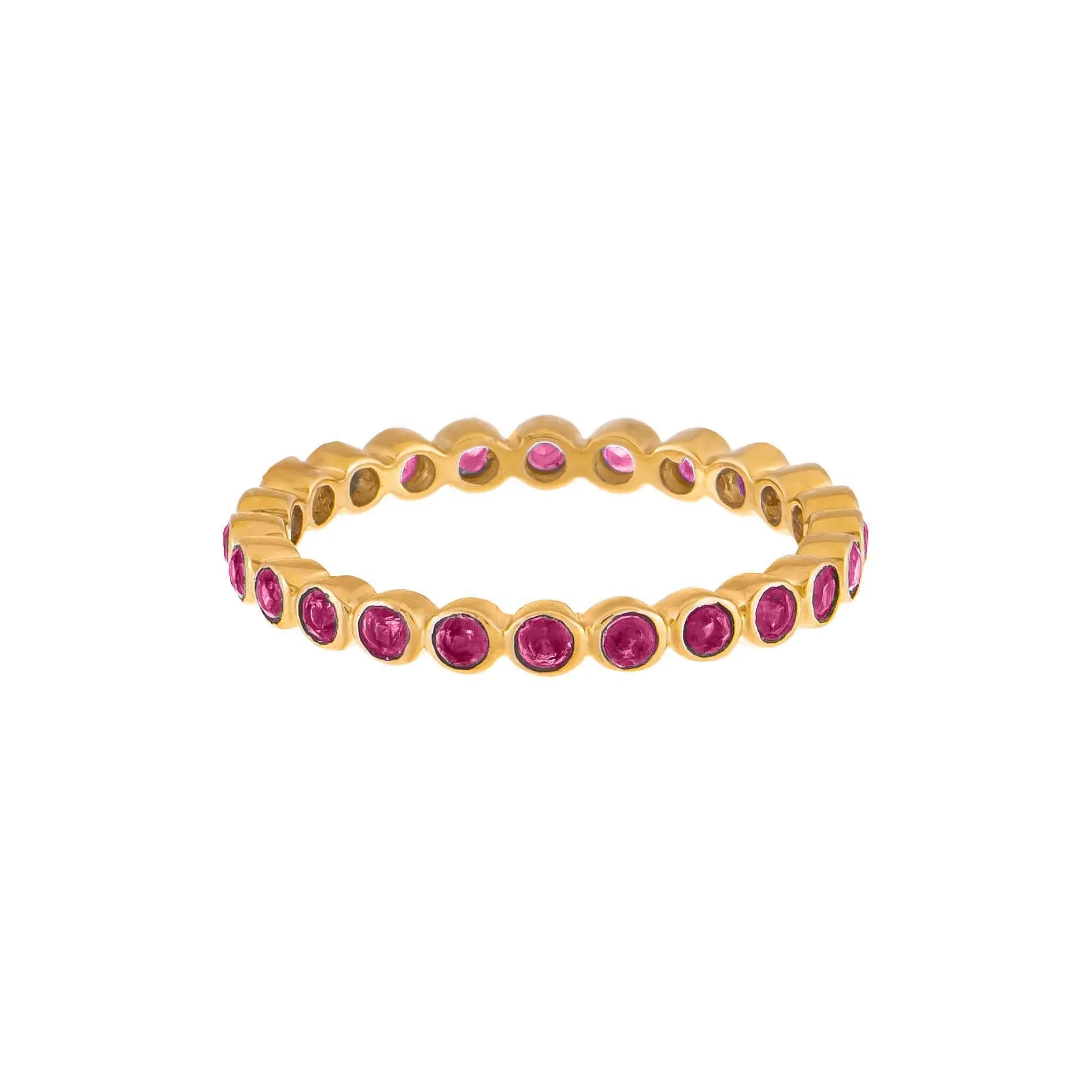 Gemstone Bezel Ring 14K