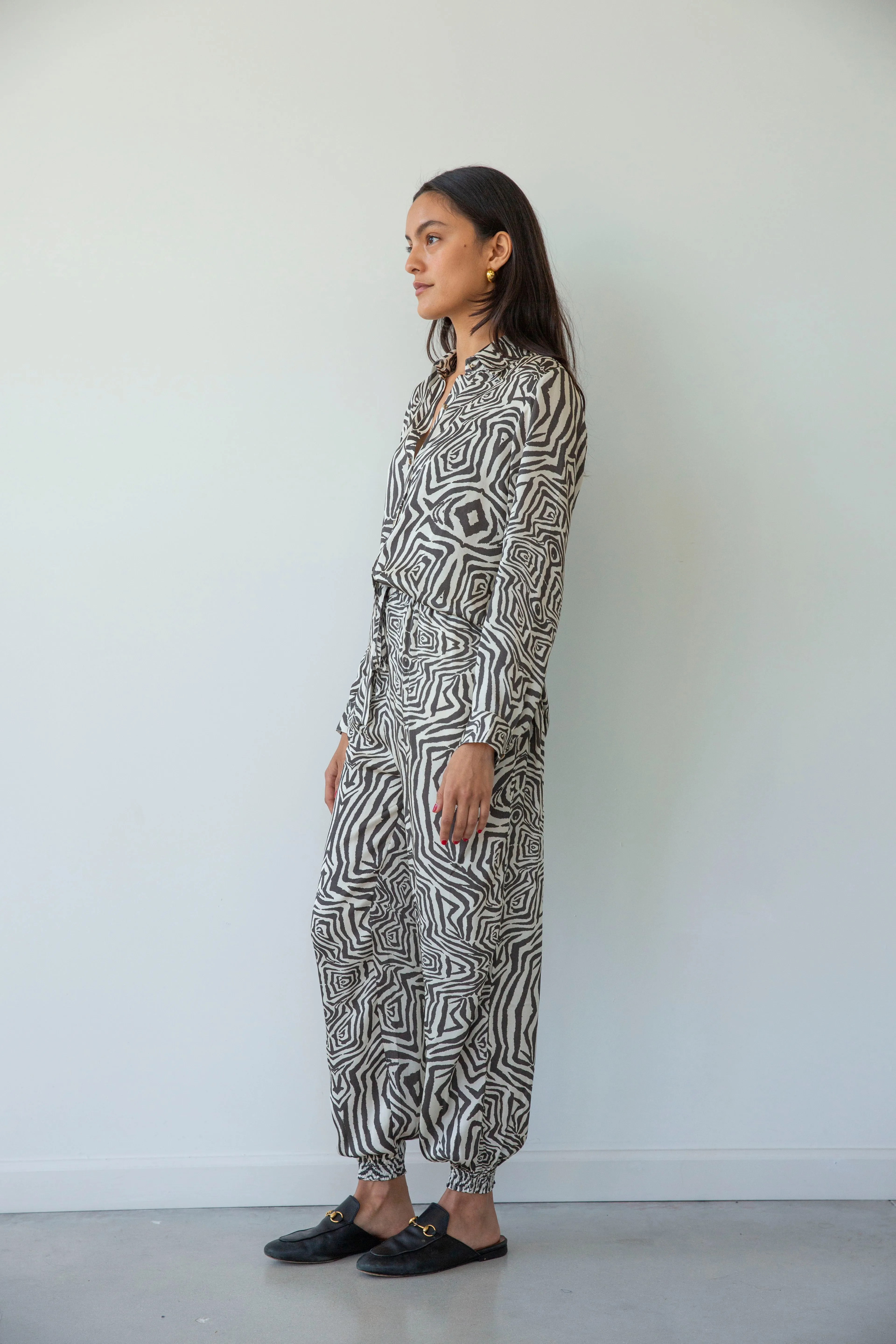 Genie Pants Zebra Black Cream