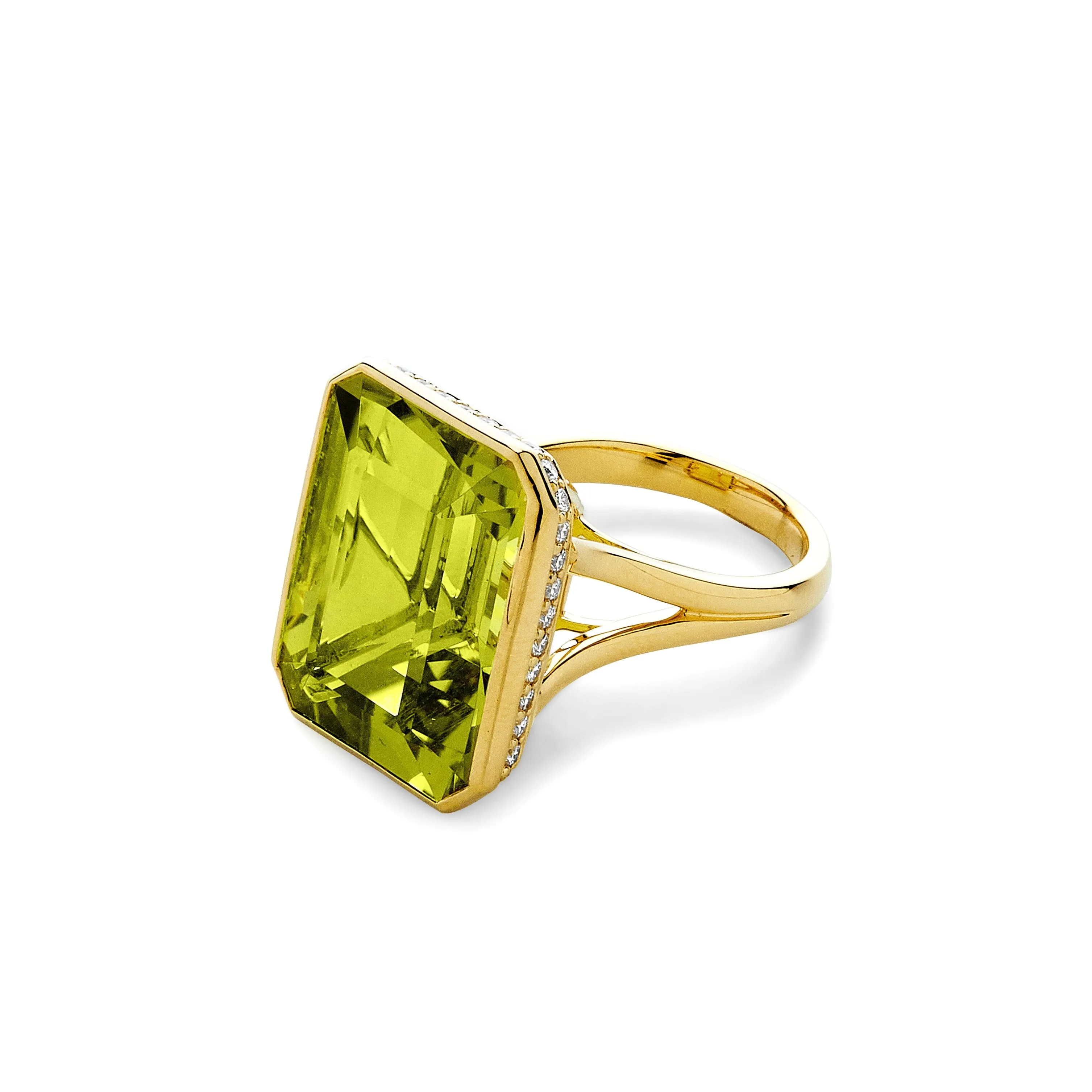 Geometrix Gemstone Diamond Ring
