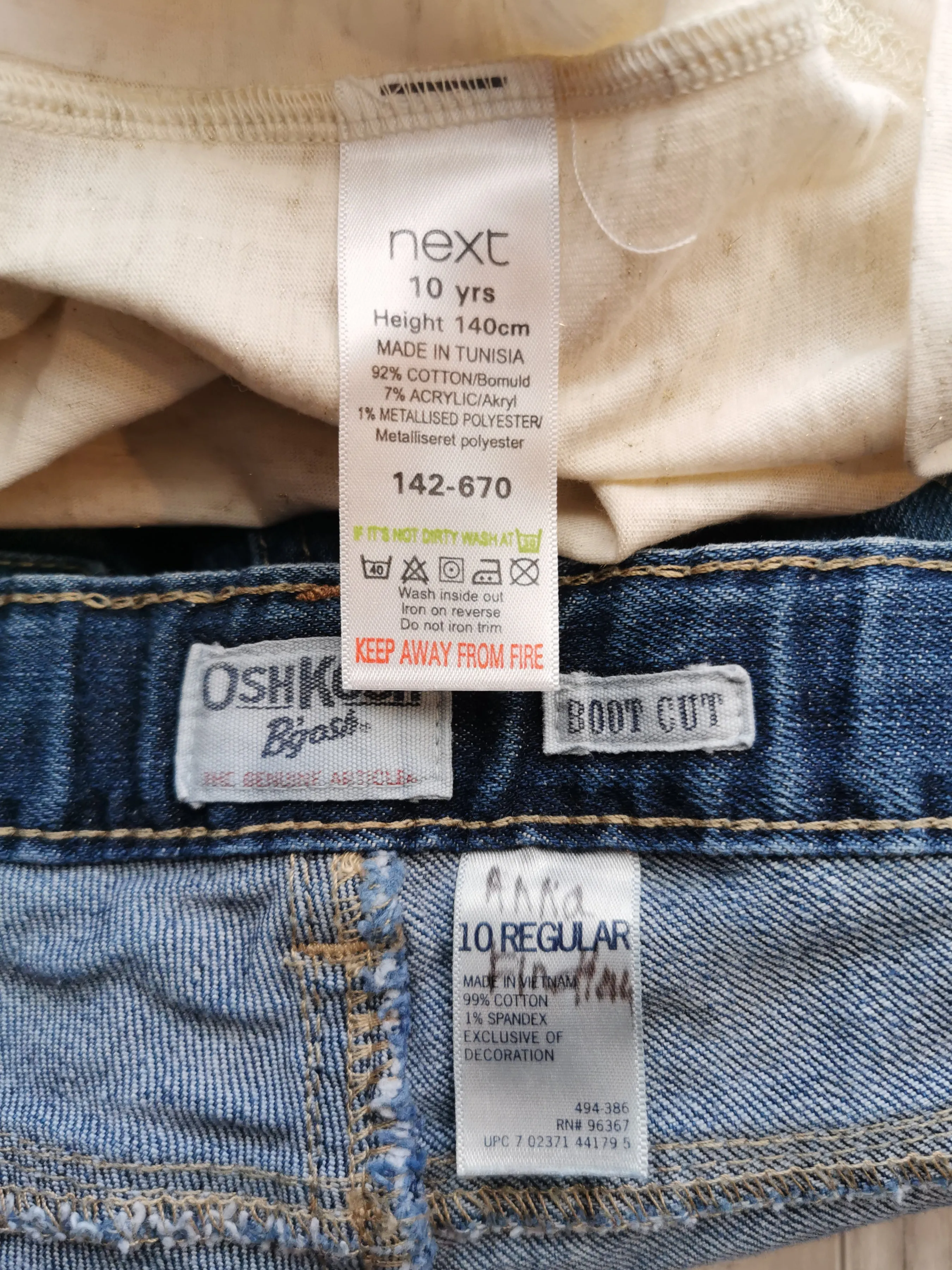 GIRL SIZE 10 YEARS - NEXT / OSHKOSH, 2 Piece Mix N Match Outfit NWOT / EUC B20