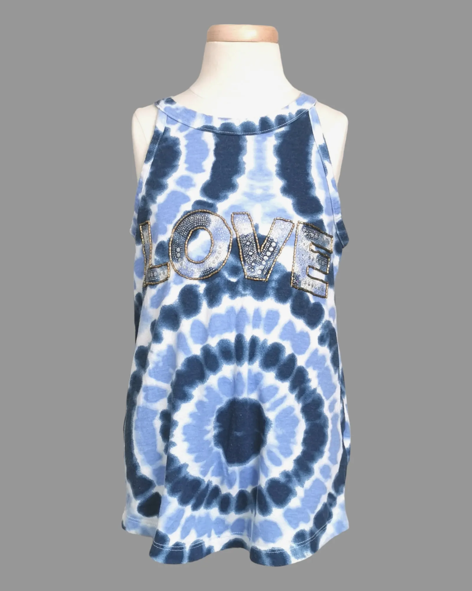 GIRL SIZE MEDIUM (7/8 YEARS) - CHILDREN'S PLACE, Tie-dyed Graphic Tank EUC B15