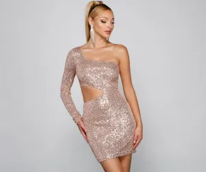 Glamorous Beauty Stylish Sequin Mini Dress