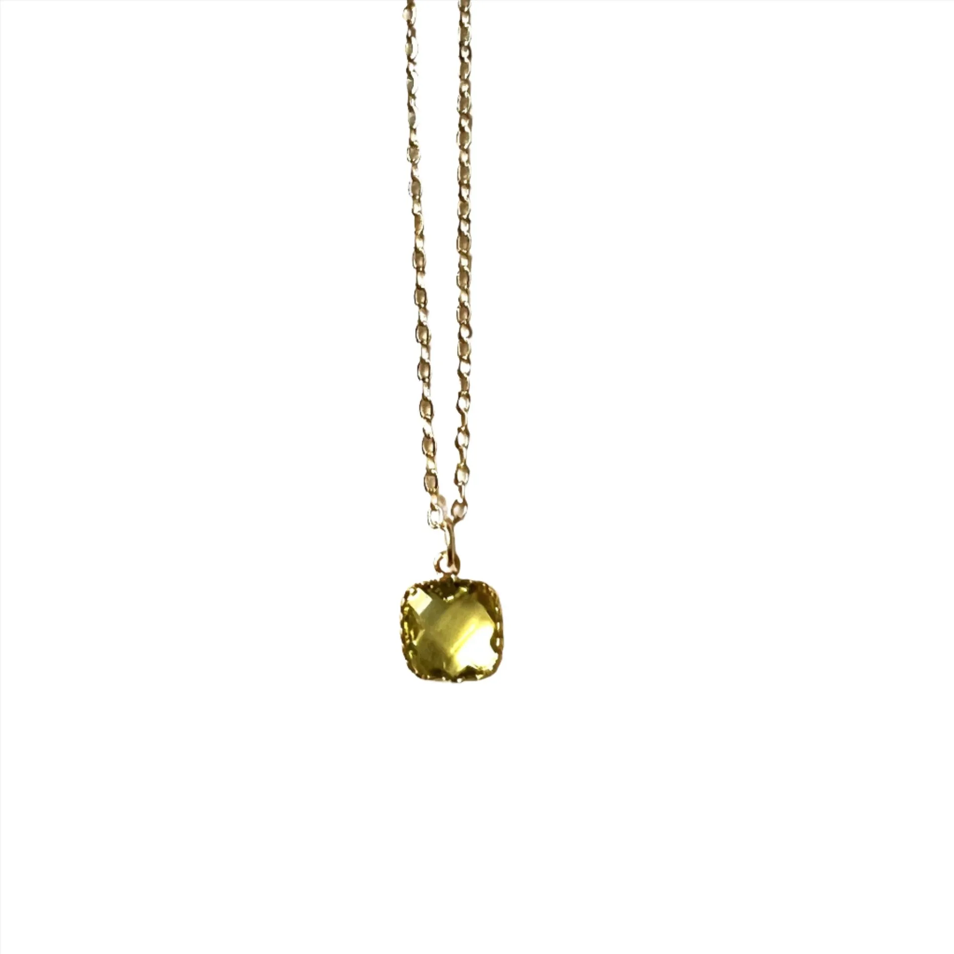 Glass Gemstone Necklace