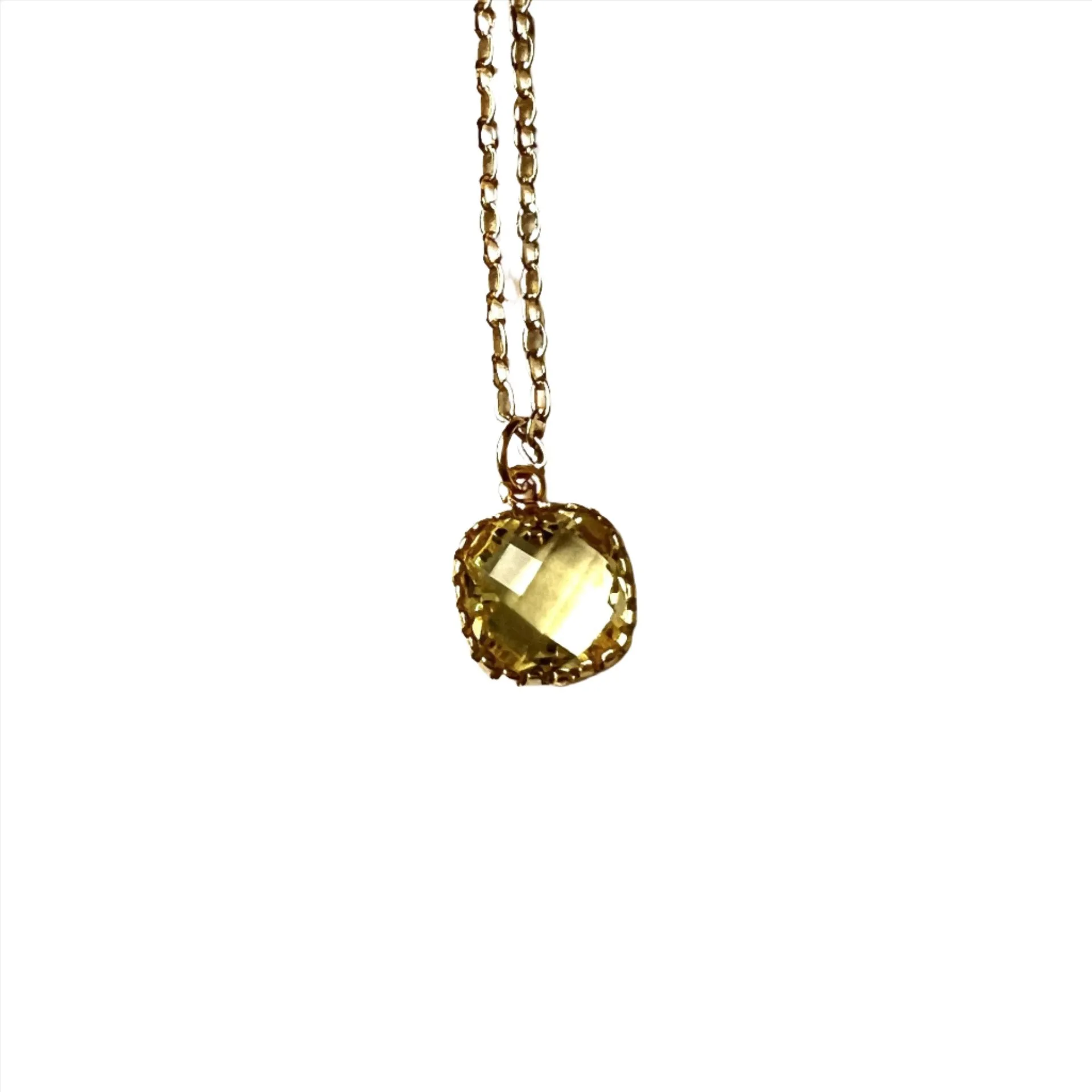 Glass Gemstone Necklace
