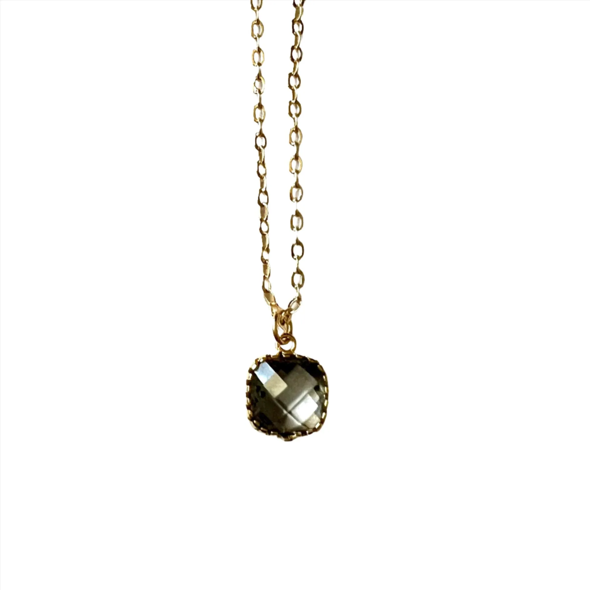 Glass Gemstone Necklace