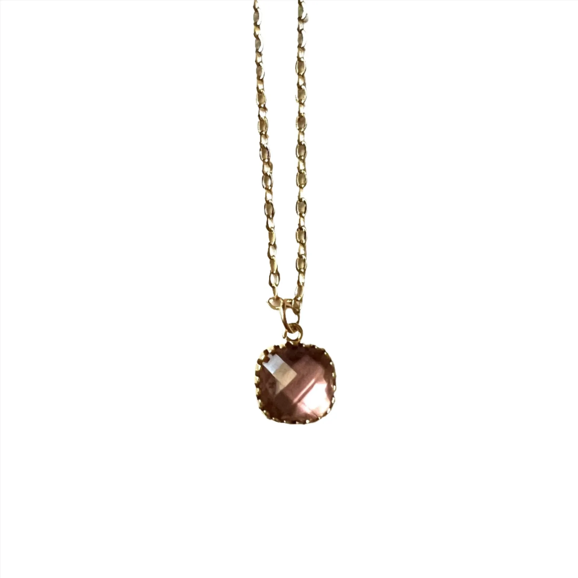 Glass Gemstone Necklace