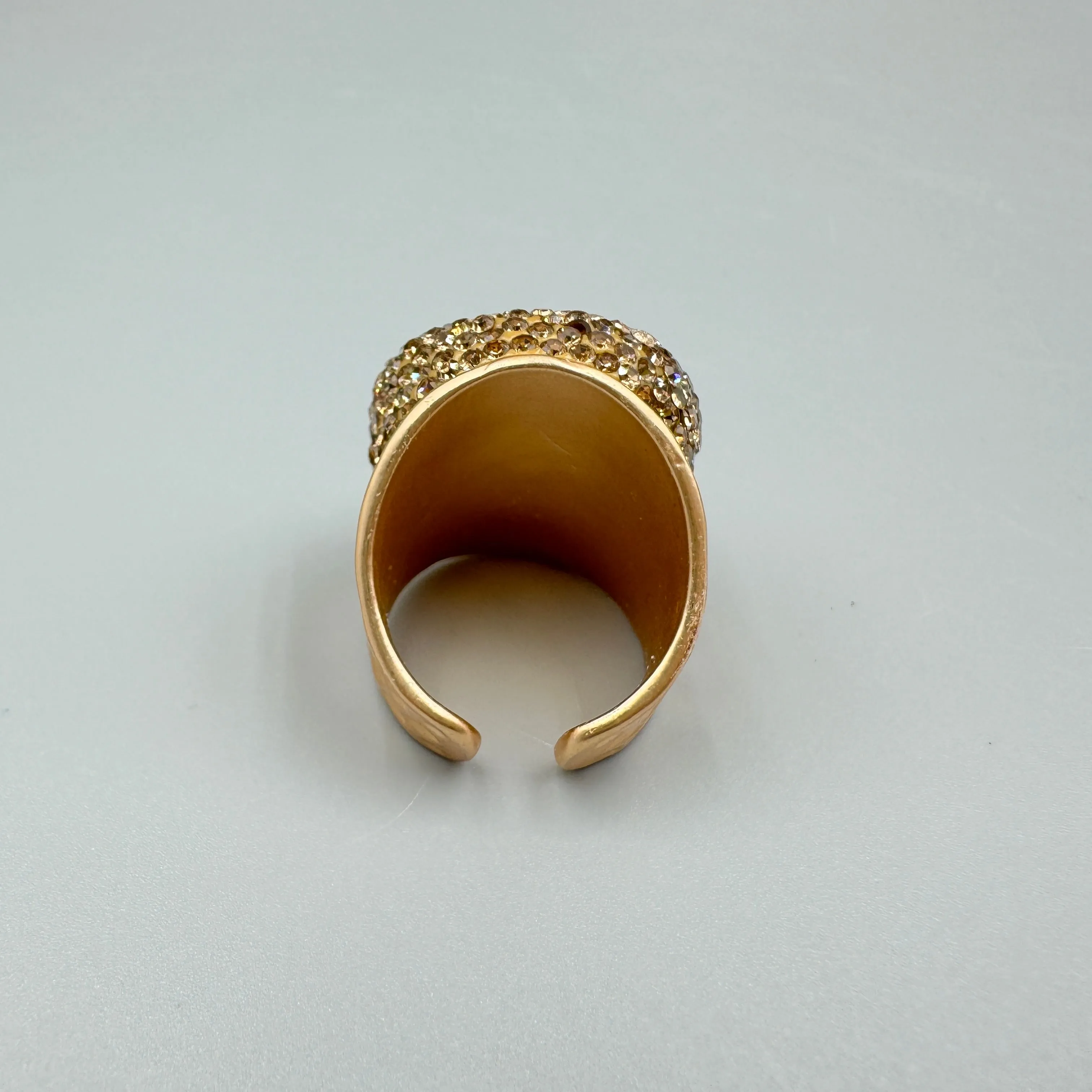 Glass Heart Rhinestone Alloy Rings R2591