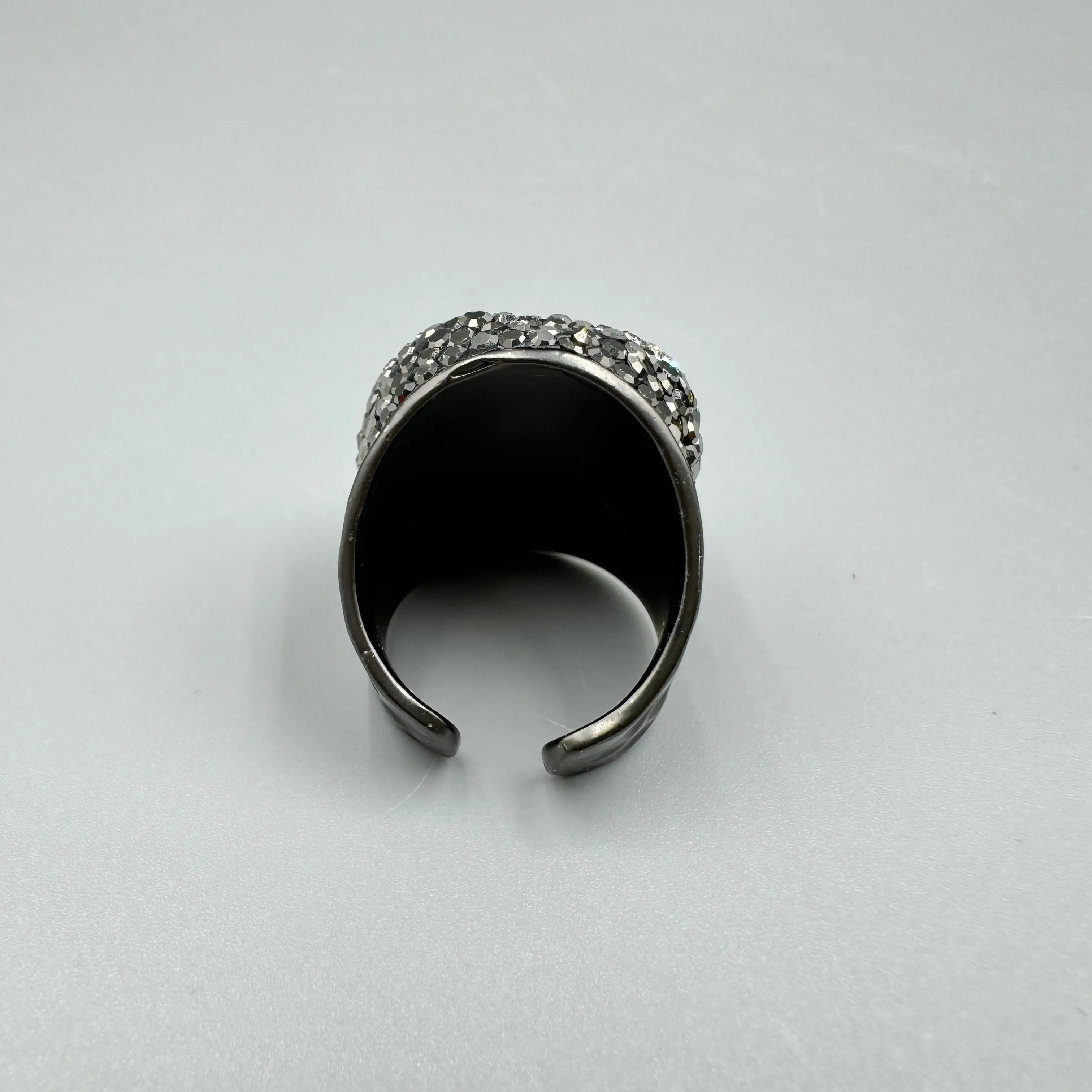 Glass Heart Rhinestone Alloy Rings R2591