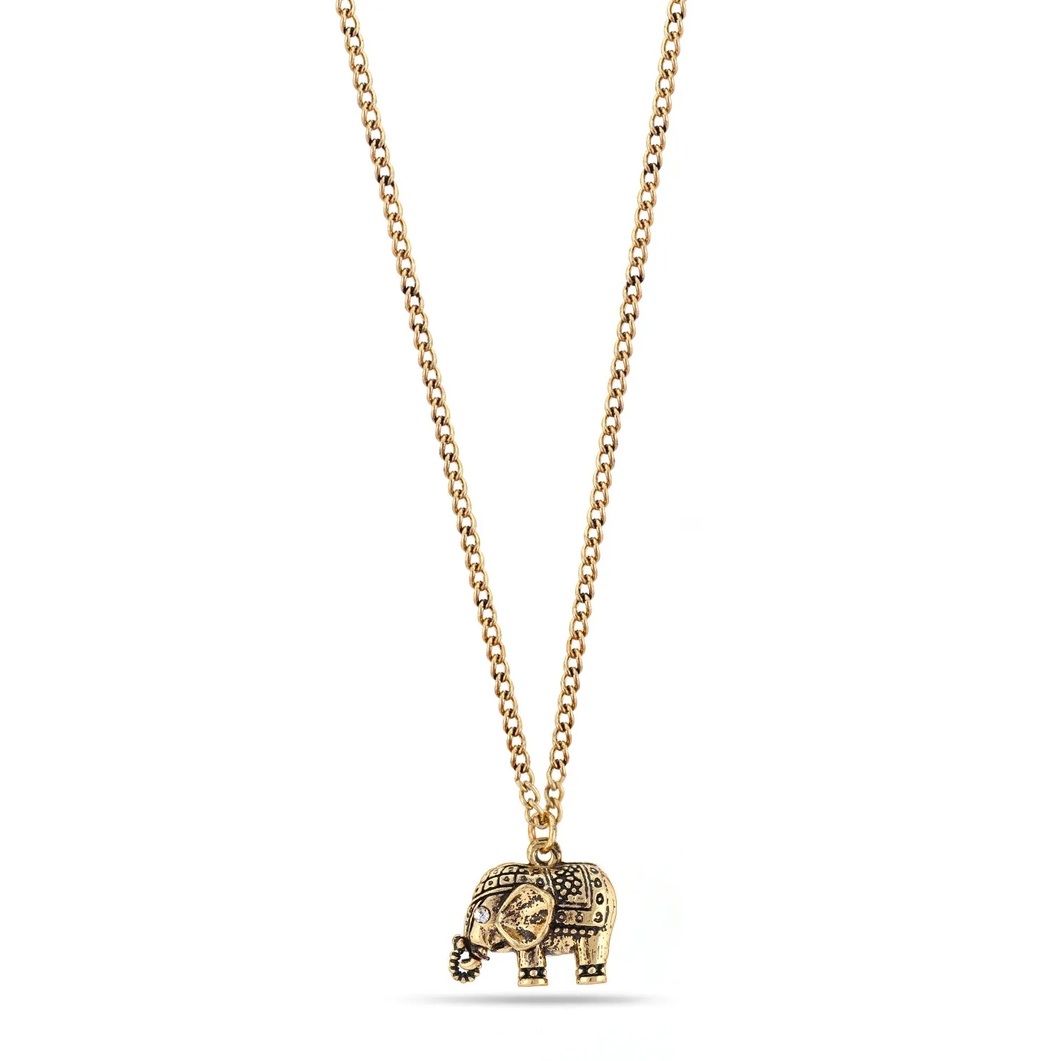 GOLD ELEPHANT PENDANT  NECKLACES #SWR-CP4187A GLD (SE11)