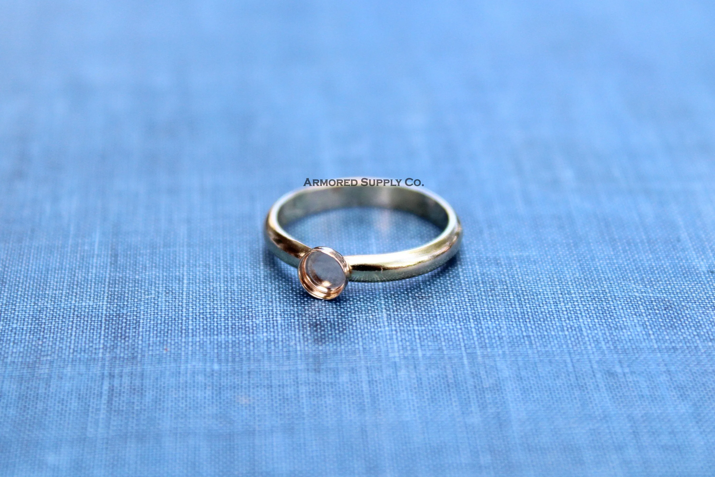 Gold Filled 6mm Bezel Comfort Ring band blank