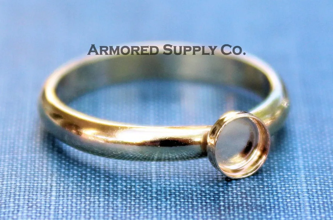 Gold Filled 6mm Bezel Comfort Ring band blank