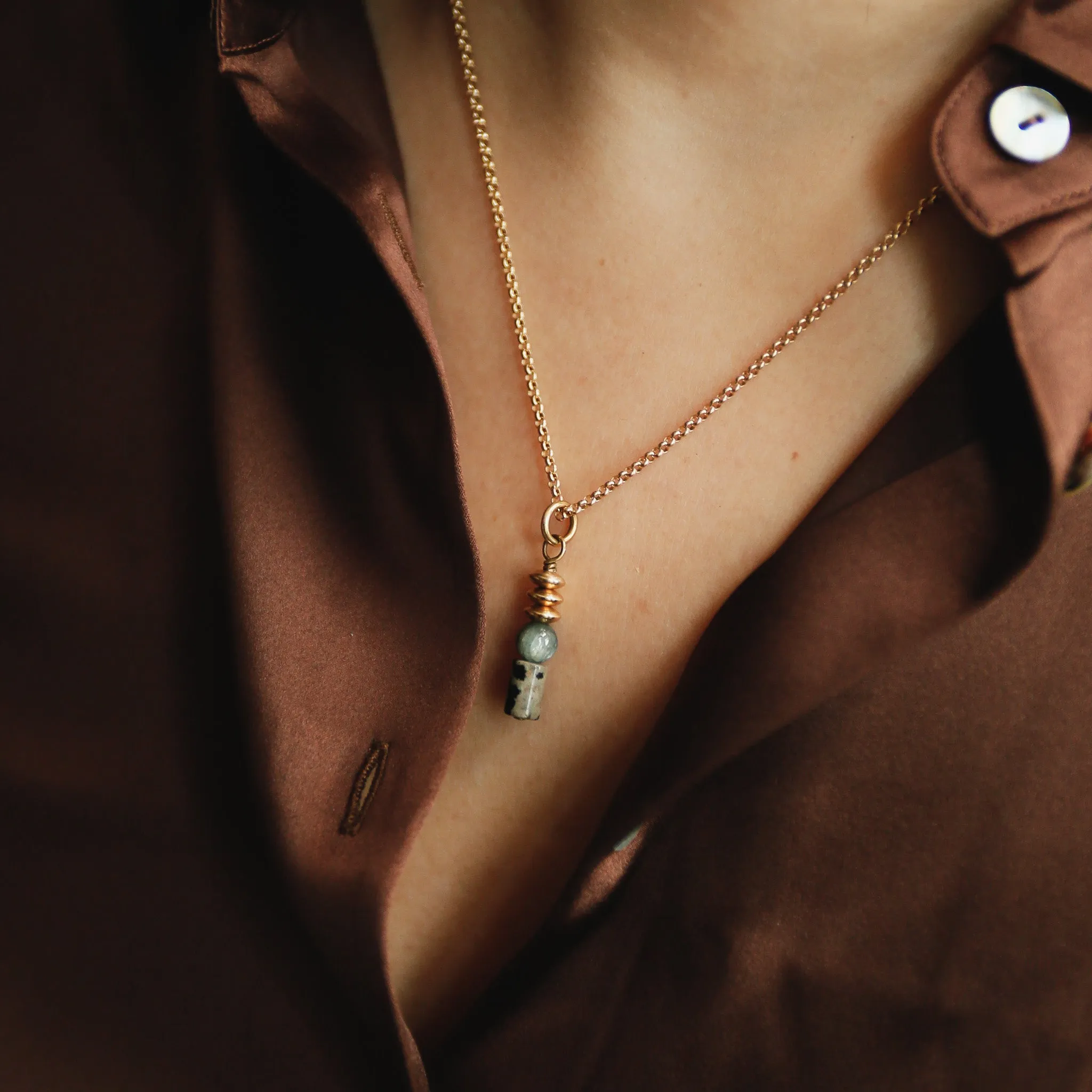 Gold Filled Tower Necklace