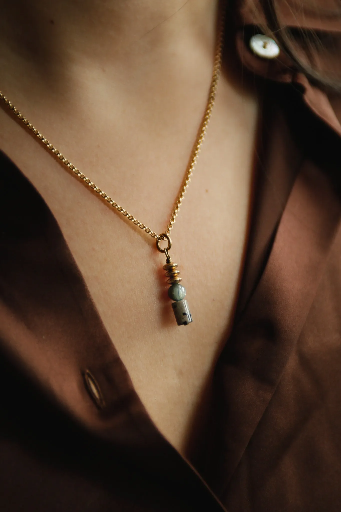 Gold Filled Tower Necklace