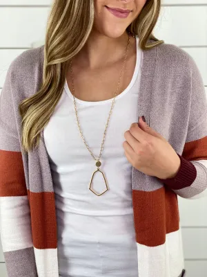 Gold Geometric Pendant Necklace