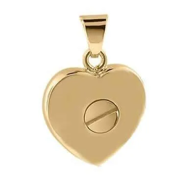 Gold Heart Locket Urn - Diamond Cut (10K)