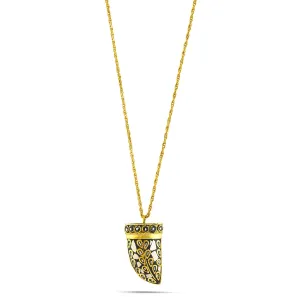 GOLD IVORY HORN PENDANT  NECKLACES #KBI-NL-P4424IVY (TD18)