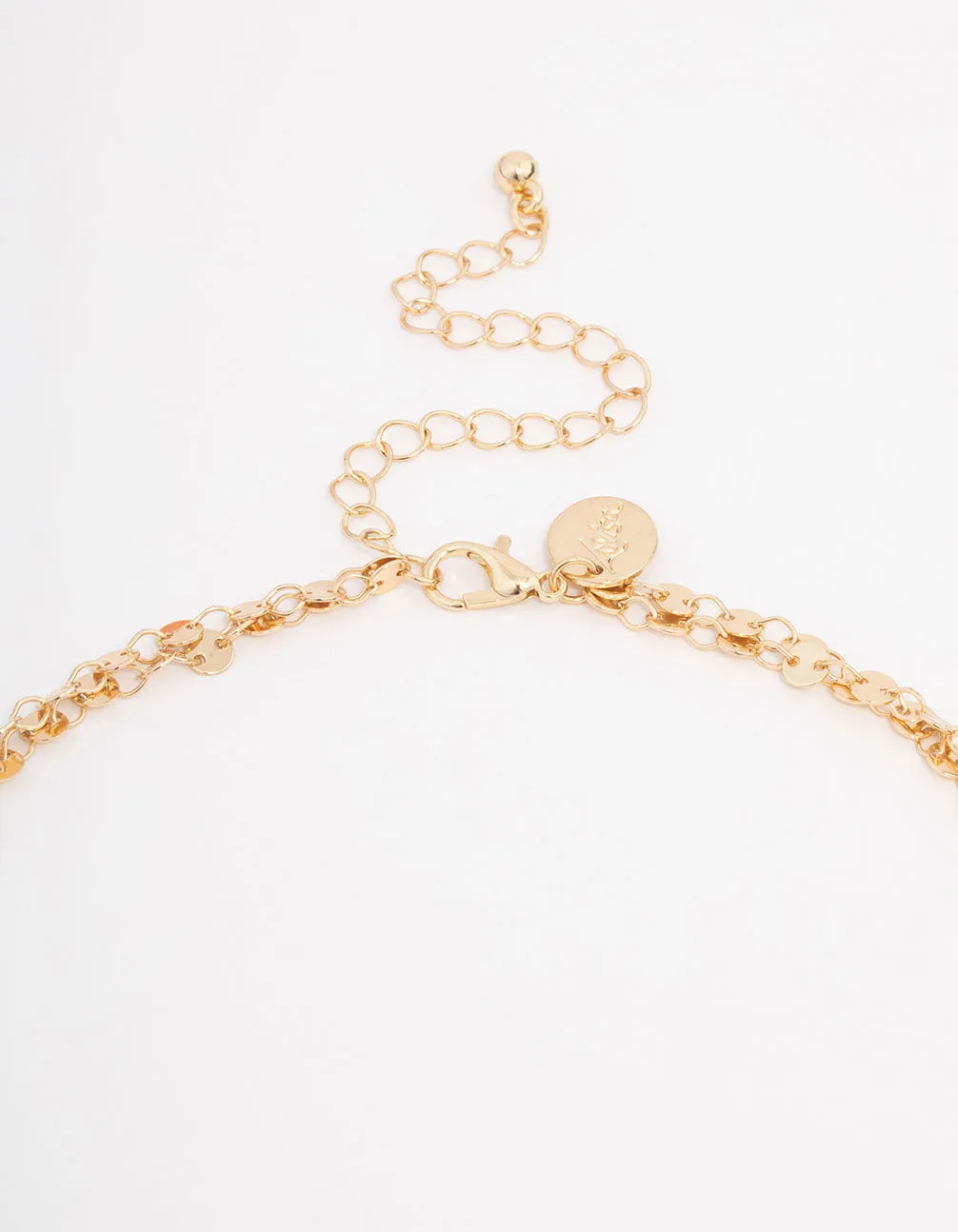 Gold Plated Round Link Layered Y-Necklace