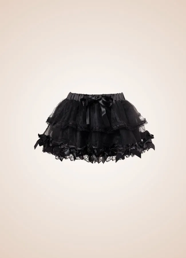 Gothic Ruffled Mini Skirt