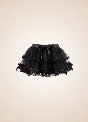 Gothic Ruffled Mini Skirt