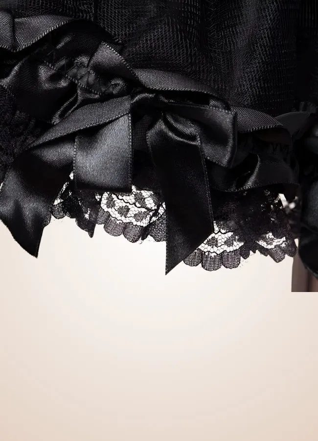 Gothic Ruffled Mini Skirt