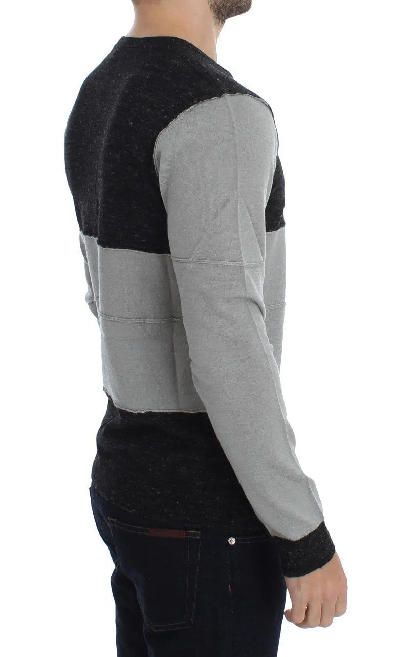 Gray Crewneck Wool Sweater