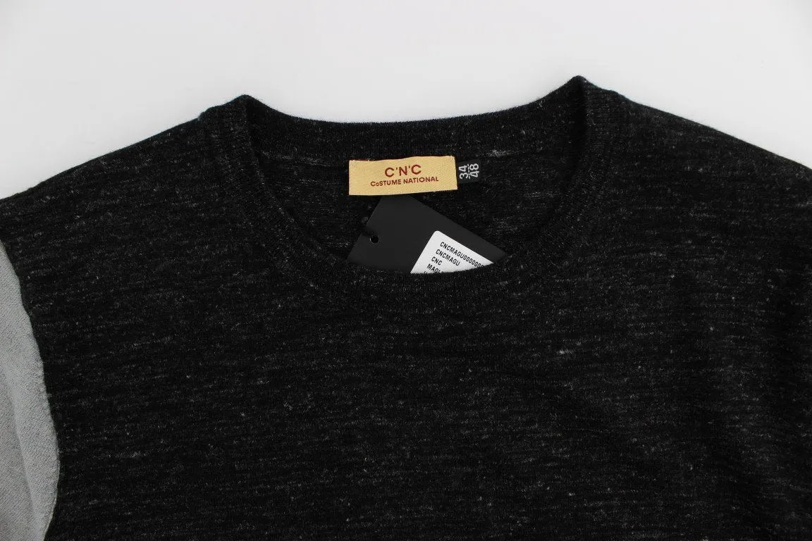 Gray Crewneck Wool Sweater
