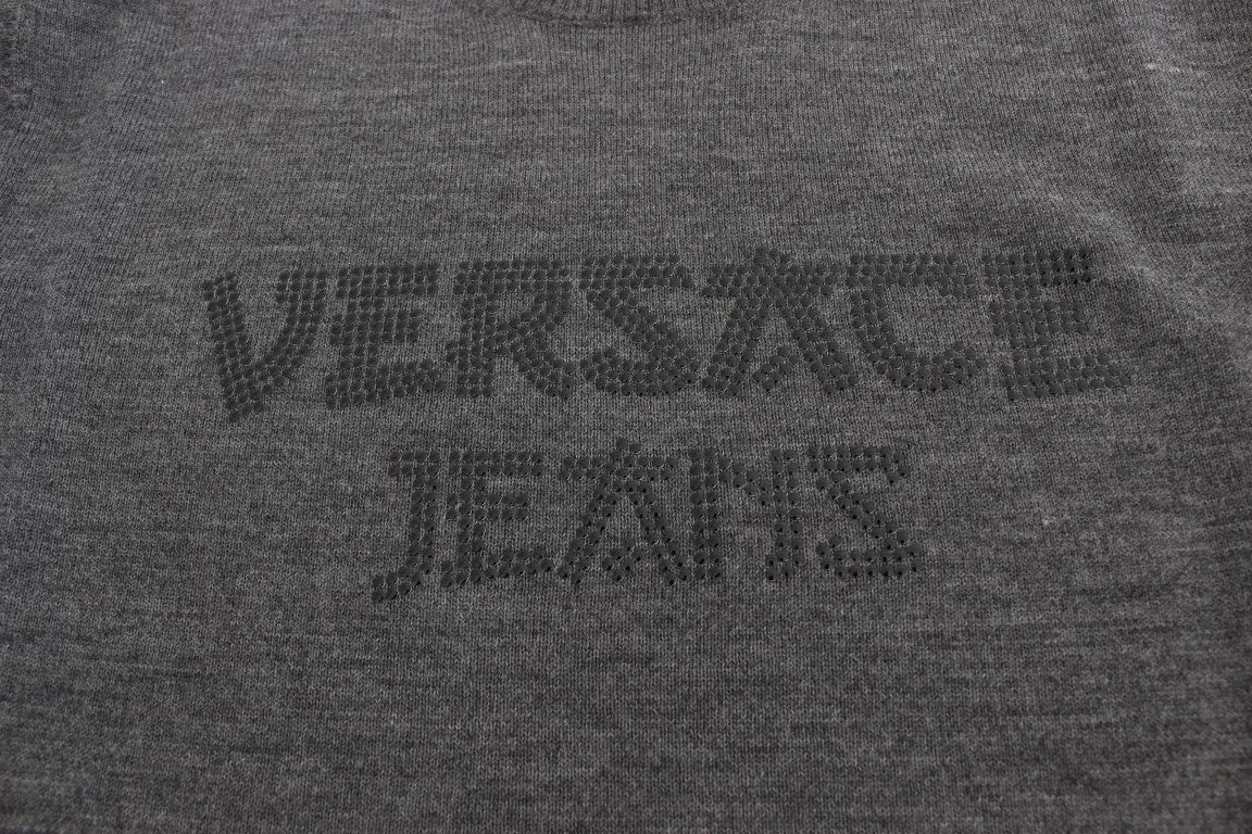 Gray Wool Crew-neck Pullover Sweater