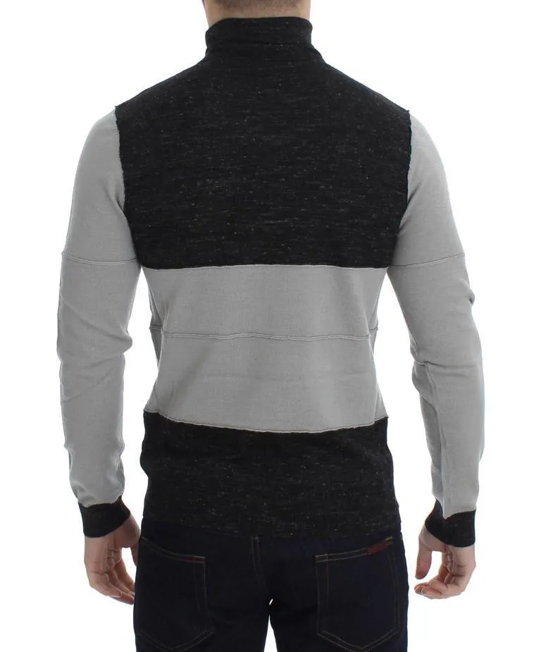 Gray Wool Turtleneck Sweater
