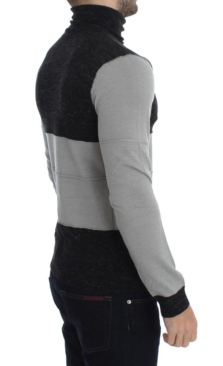 Gray Wool Turtleneck Sweater